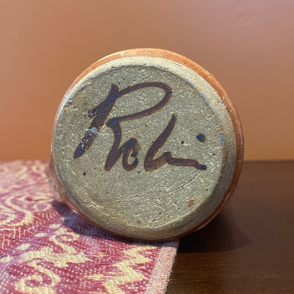 1980s Handmade Iris Stonewear Mug Set - Picture 5 of 9